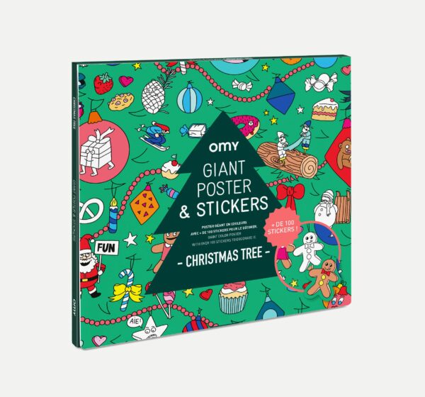 omy Poster en stickers - kerstboom