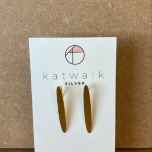 Katwalk Silver Hanger goud fijne ellips lang