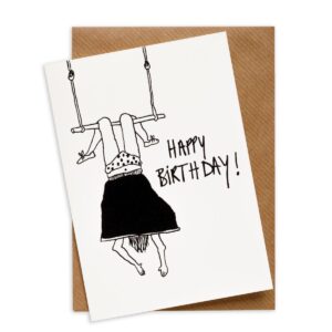 helen b wenskaart happy birthday trapeze girl