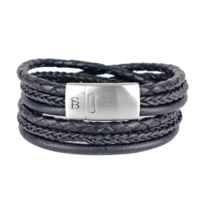steel & barnett Leather Bracelet Bonacci - Black