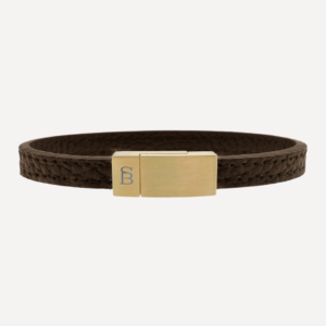 steel & barnett Leather Bracelet Grady - Gold Brown