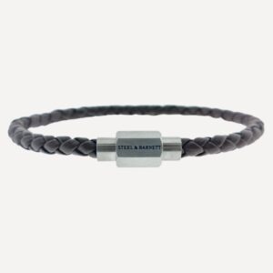 steel & barnett Leather Bracelet Luke Landon - Brown Silver