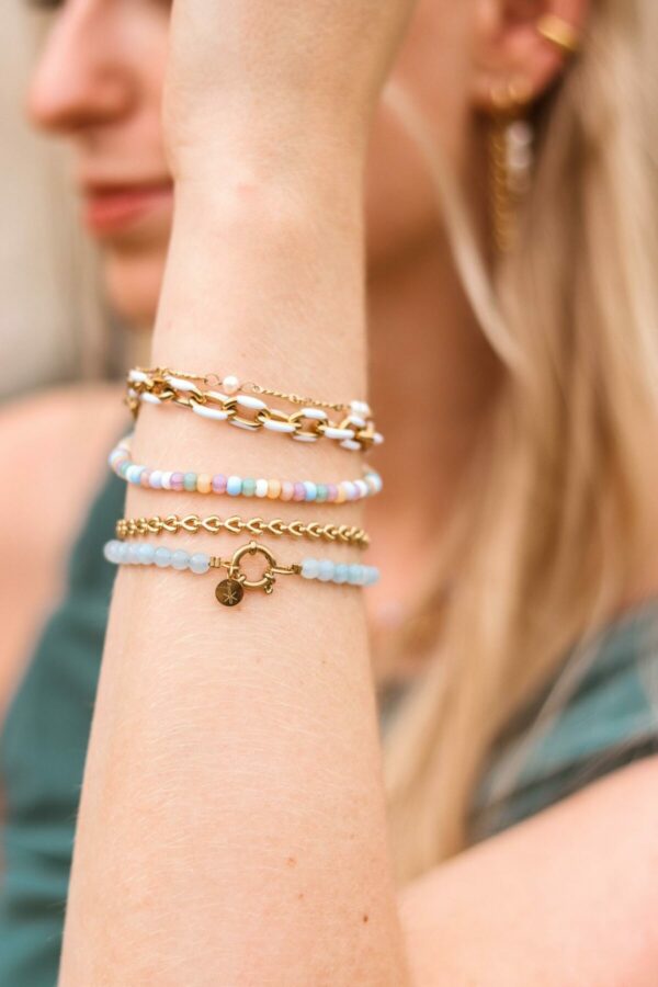 Blue reef bracelet gold