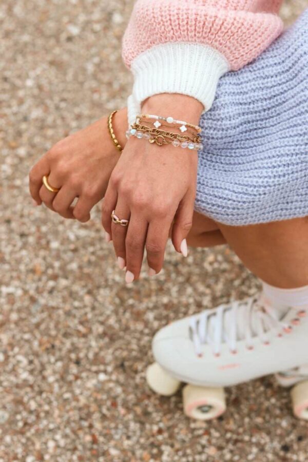 White clover bracelet gold