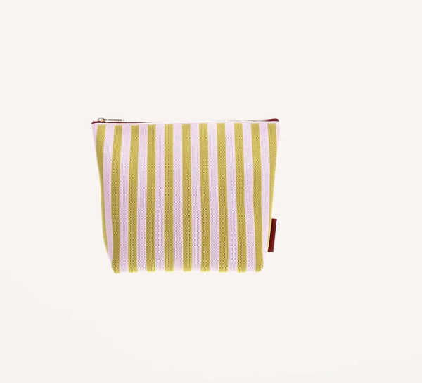 Toilettas - Knitted Stripes - Dolce Pink & Lemon Leaf