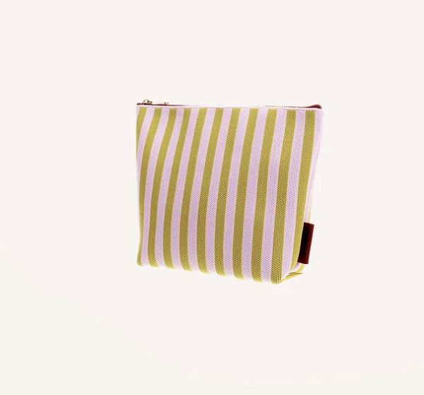 Toilettas - Knitted Stripes - Dolce Pink & Lemon Leaf