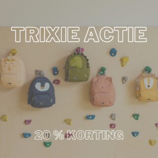 TRIXIE ACTIE 💥
.
Actie op alle rugzakjes, boekentasjes en drinkflessen van Trixie! 
Je kan deze nu shoppen aan -20% bij aankoop vanaf 50 euro. 😮
Selecteer je favoriete stuks, en gebruik de code: “TRIXIE20”. 🤩